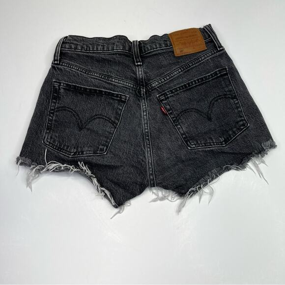 Levi's 501 High Rise Button Fly jean shorts gray - 25 - Picture 6 of 10